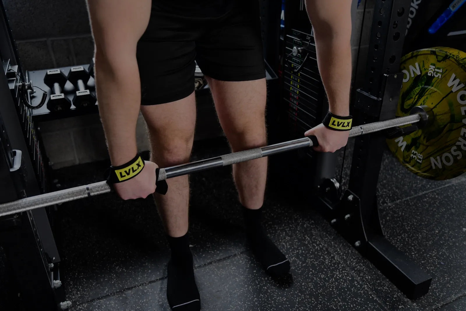 LVLX fitness gear banner featuring athlete