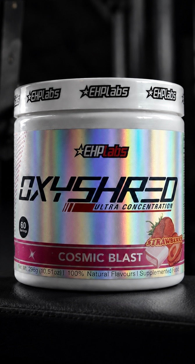 LVLX Summer Shred Combo Oxyshred Cosmic Blast 60 servings + LVLX Ultimate Leather Lifting Straps