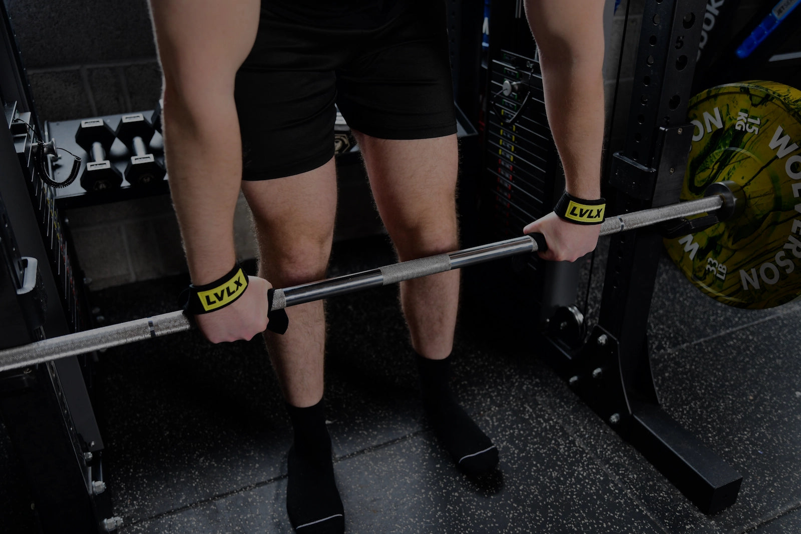 LVLX fitness gear banner featuring athlete